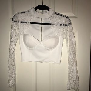 Brand New with tags Lace padded crop top